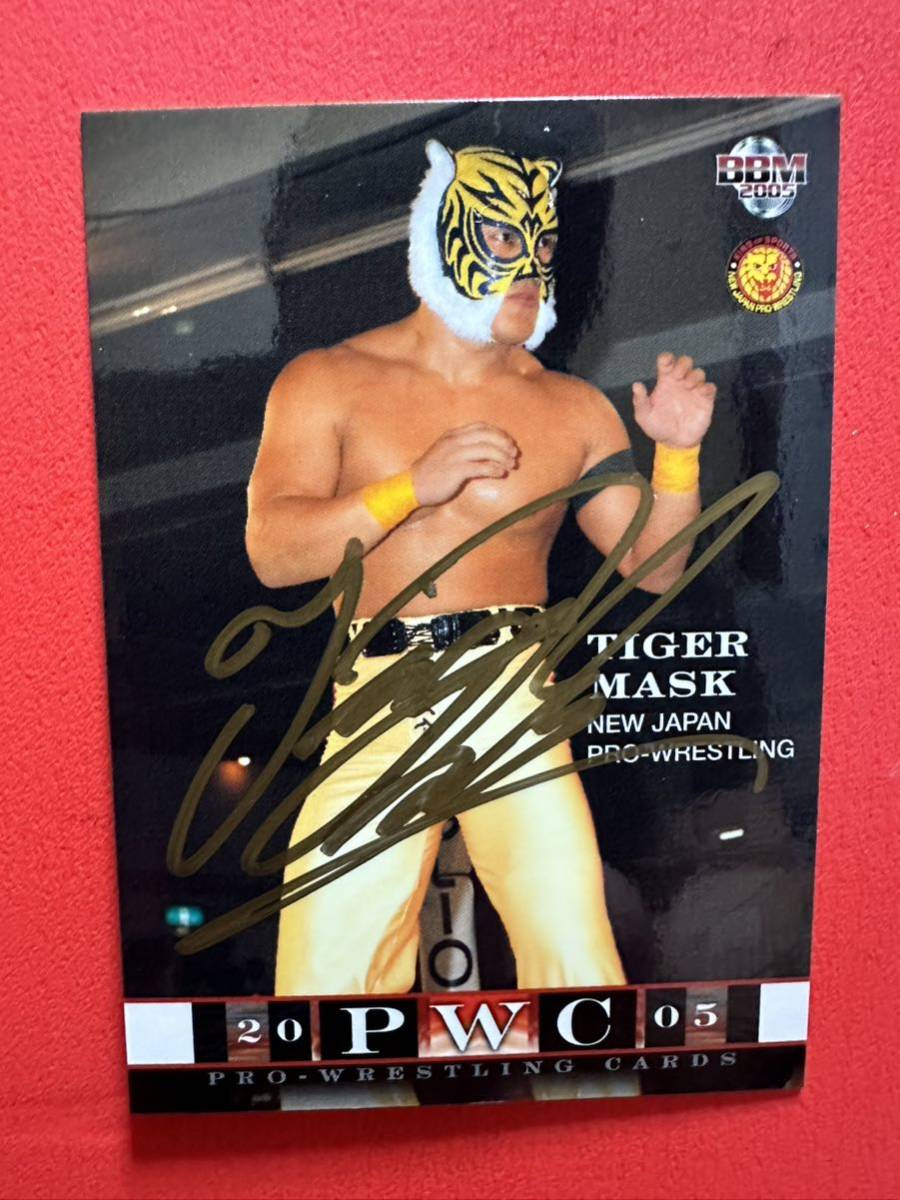4代目　タイガーマスク　直筆サインカード　新日本プロレス_画像1