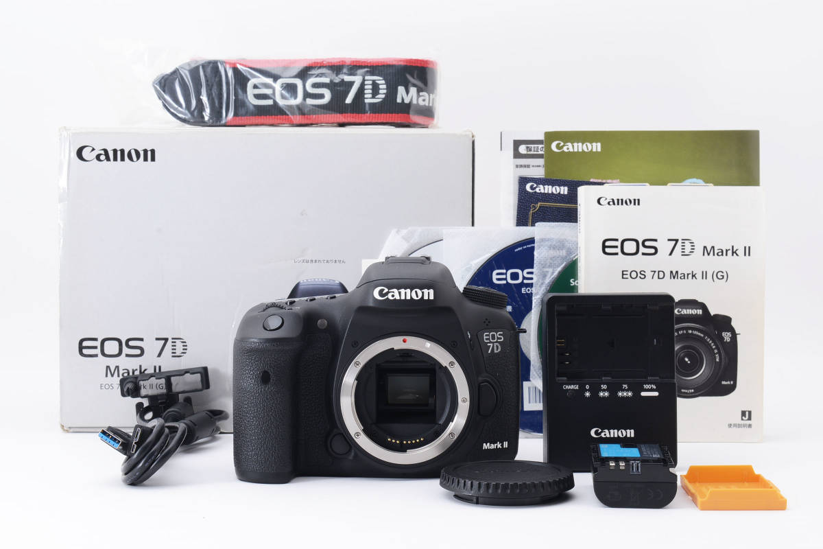 ★外観美品★ Canon キャノン EOS 7D Mark II MK2 ボディ デジタル一眼レフカメラ 元箱・付属品多数 #962_画像1