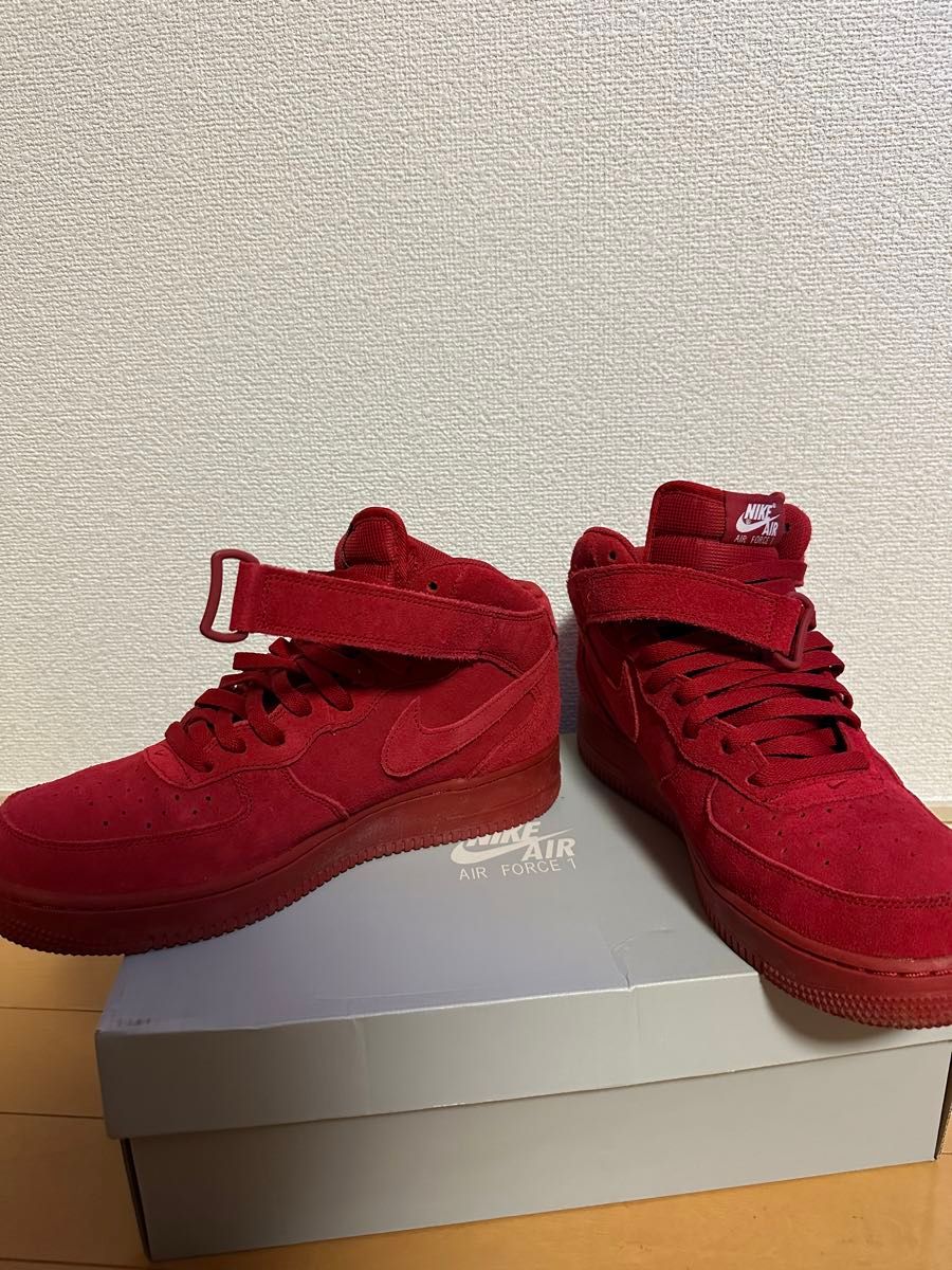 NIKE AIR FORCE 1 MID 07 "GYM RED" 28.5 エアフォース1ミッド レッド　極美品