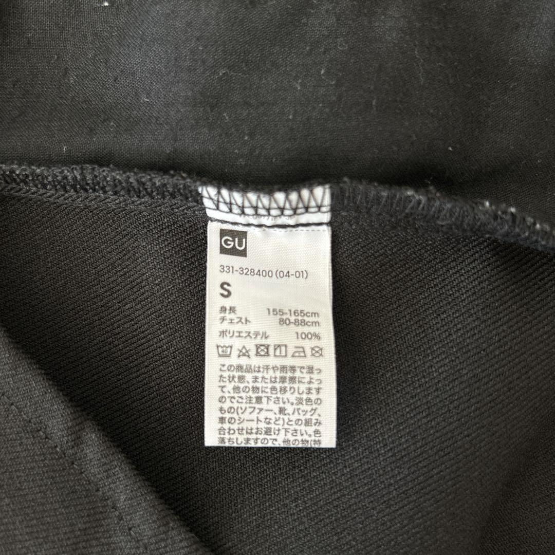 美品！ジーユー　GU　CPOシャツジャケット　メンズ S ブラック 黒 ミリタリーシャツ　オーバーサイズ　ゆったりシルエット_画像3