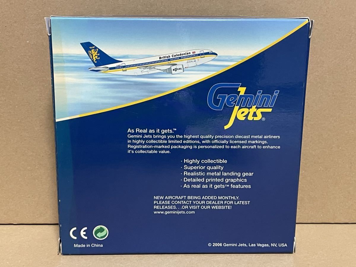 Gemini Jets British Caledonian Airbus A310-203 1/400 ジェミニジェッツ ブリティッシュ ・カレドニアン航空 エアバスA310 送料無料_画像9