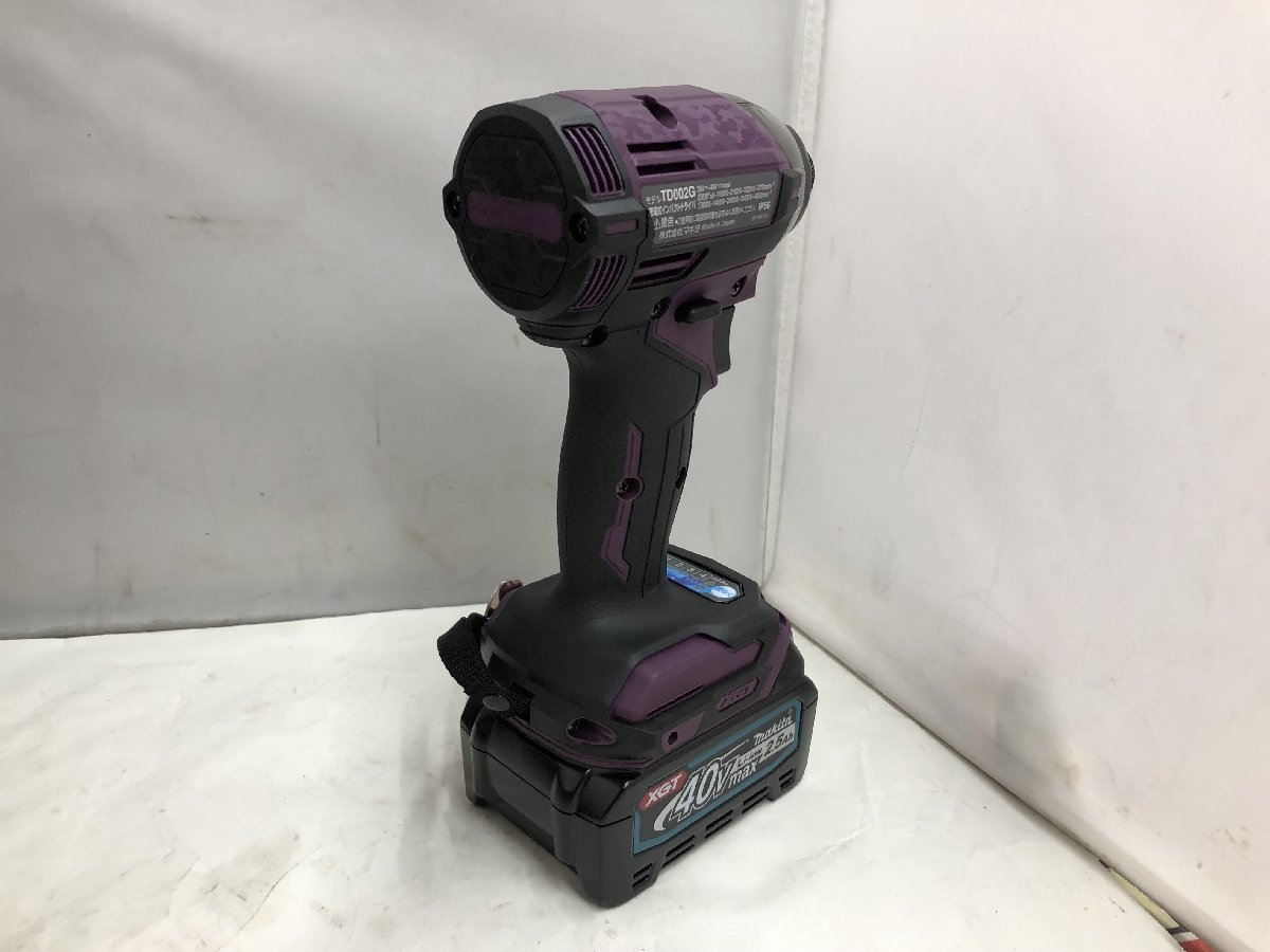 初売 １円スタート 同梱不可 未使用中古品 電動工具 makita マキタ 40v充電式インパクトドライバ TD002GDXAP バッテリー付 ITU0XDCFTVEO_画像3