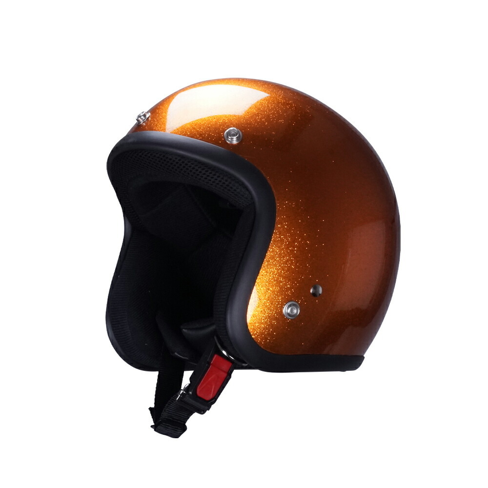 GT301 ヘルメット ノスタルジック GT-301 ラメ入りオレンジ 送料無料！！ レトロ ジェットヘル_画像3