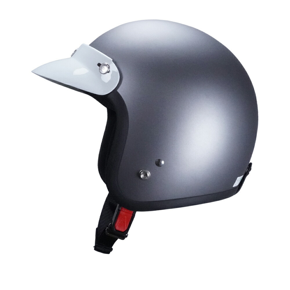 GT301 ヘルメット ノスタルジック GT-301 マットチタン バイザー付 ショート ホワイトバイザー 送料無料！スモール ジェットヘル_画像4