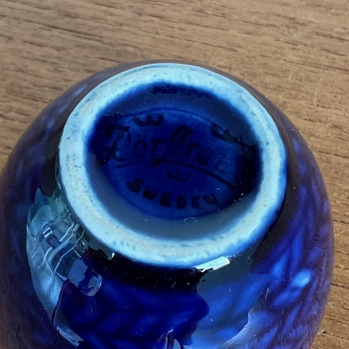 最終出品　期間限定　Rorstrand　ロールストランド　Bla Eld 青い炎 エッグカップ　_画像5
