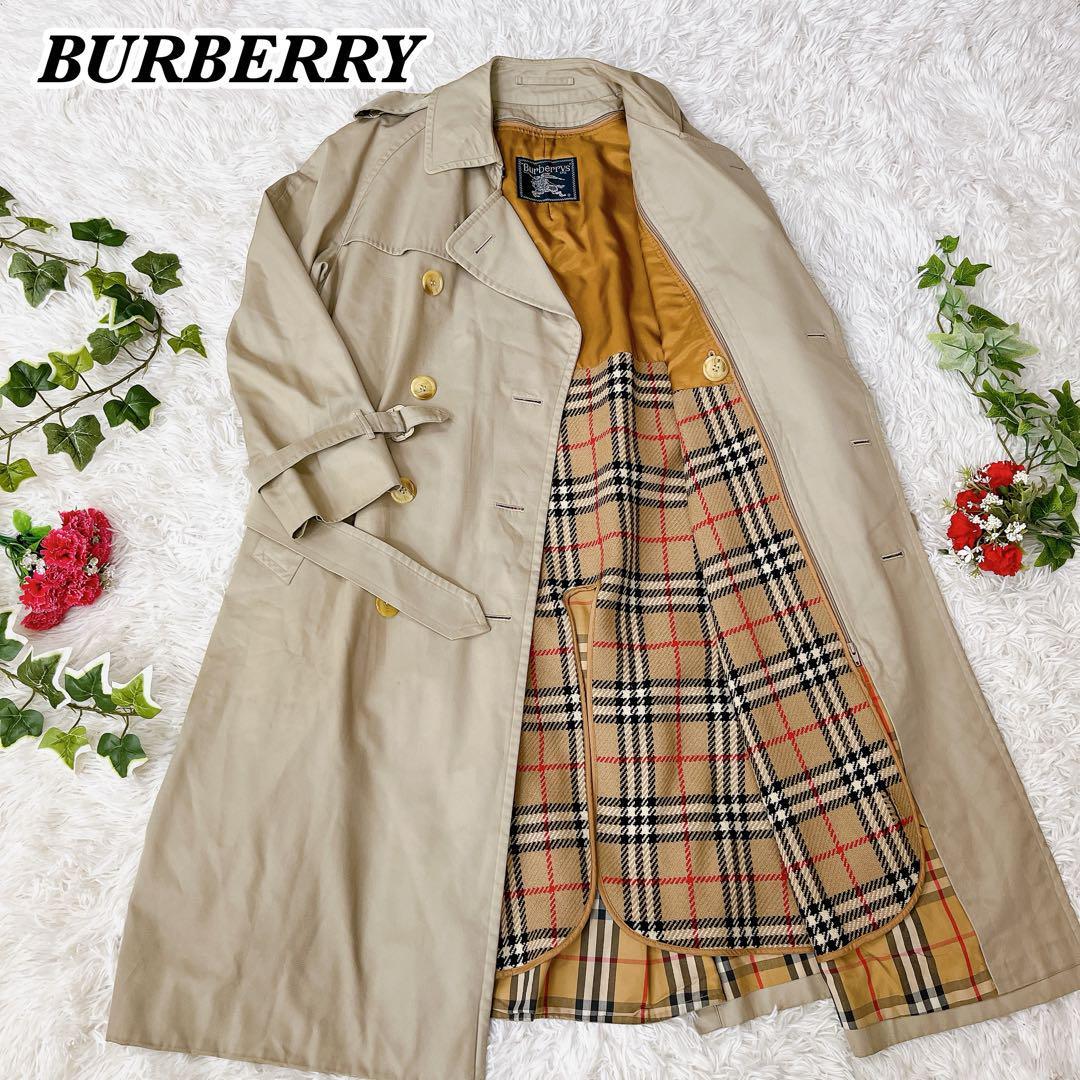 送料無料　BURBERRY 　バーバリー トレンチコート ライナー　ベルト付 ノバチェック ベージュ　C-TK83 メンズ　L