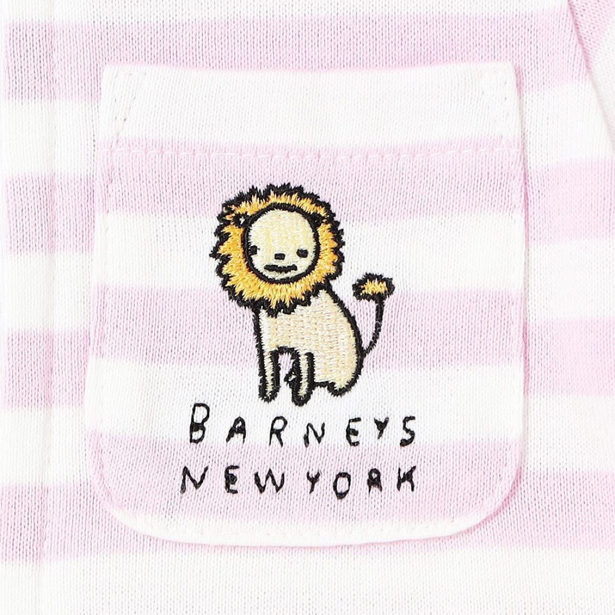 BARNEYS NEWYORK ライオン刺繍ボーダー柄ロンパース ロンパース ベビー服
