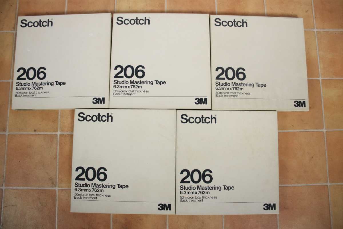 Scotch スコッチ 206 Studio Mastering Tape 6.3mm 762m 3M オープンリール 箱付き 5点まとめ 007JSEP45_画像2