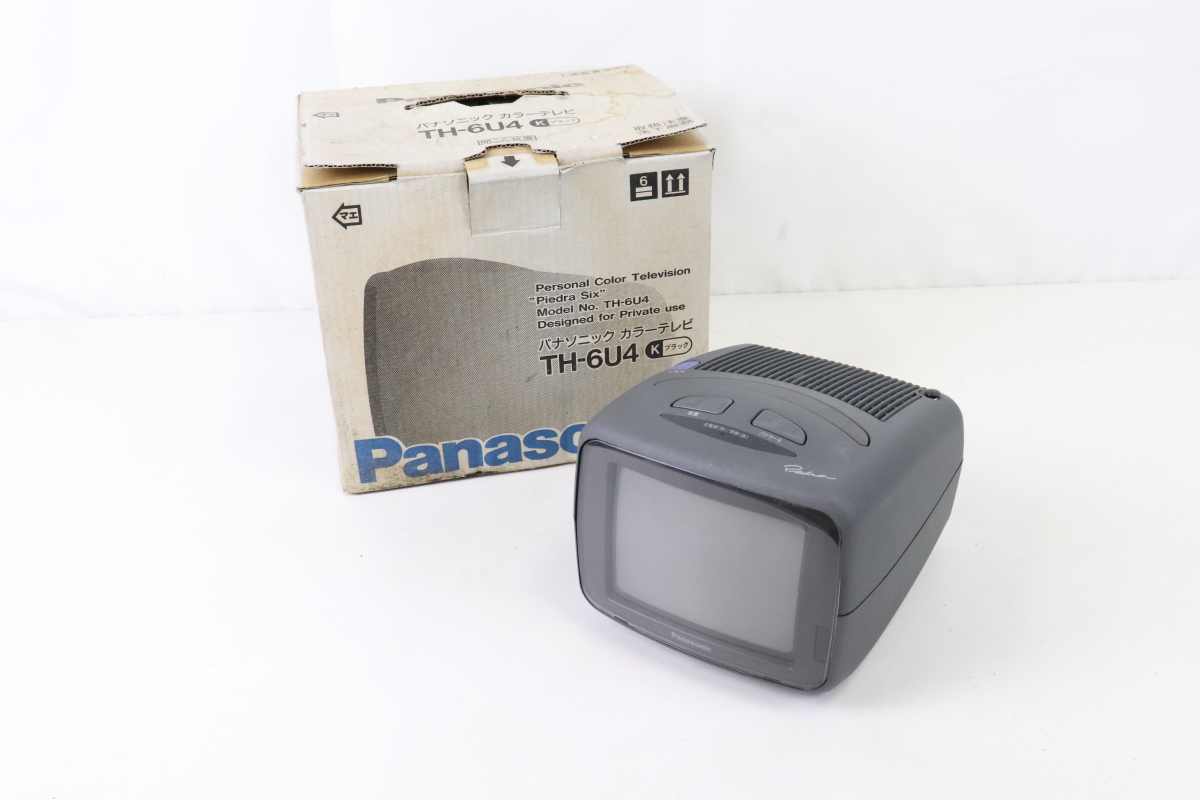 Panasonic TH-6U4 パナソニック 6型 ブラウン管 カラーテレビ アナログ ポータブルテレビ IC トランジスタ式 レトロ 008JYMQ07_画像1
