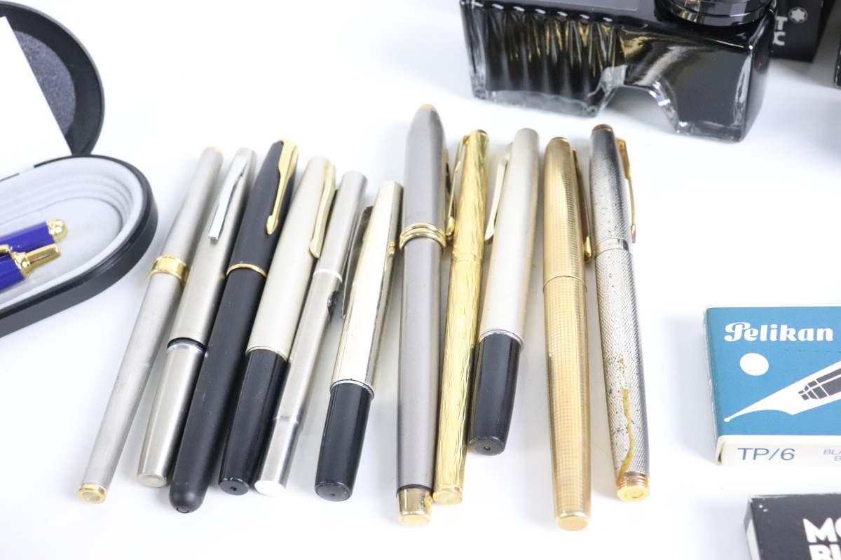 【刻印あり 14K】万年筆 まとめ MONTBLANC PARKER USA モンブラン 替えインクあり コレクション 005JJLH33_画像5