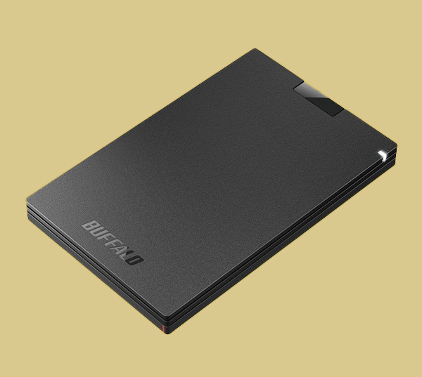 ★USB接続 外付け高速SSD 1TB★【 BUFFALO SSD-PG1.0U3 】新同品 ★No.328_メーカー写真を借用しました。