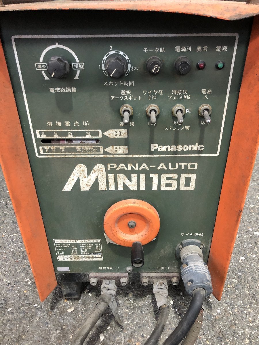 【引取限定】【在庫処分セール】【中古品】Panasonic MINI160 半自動溶接機 YD-160R-2 ワイヤ送給装置 YM-162UFH / IT945K5S2QB6_画像5