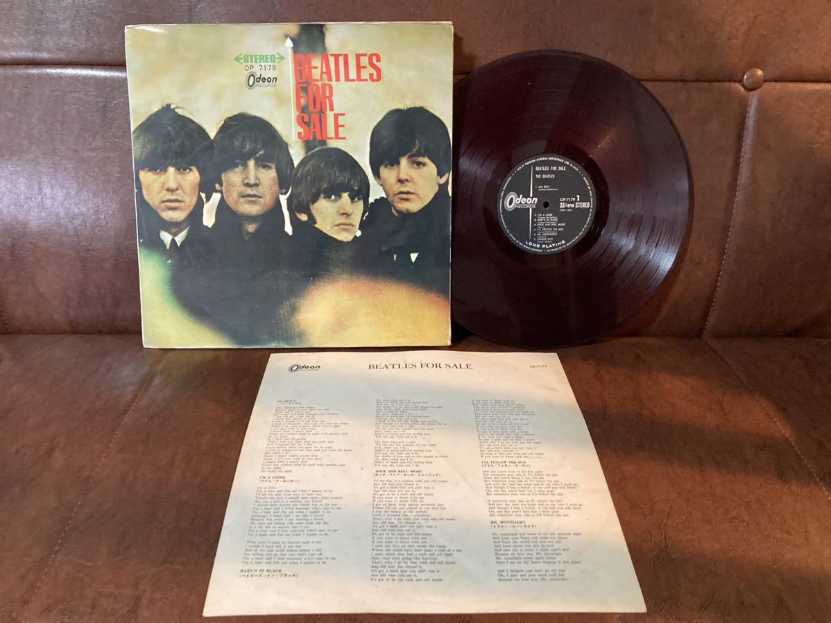  domestic record propeller jacket red record LP*The Beatles / Beatles For Sale = Beatles \'65 First Japanese issue Odeon OP-7179