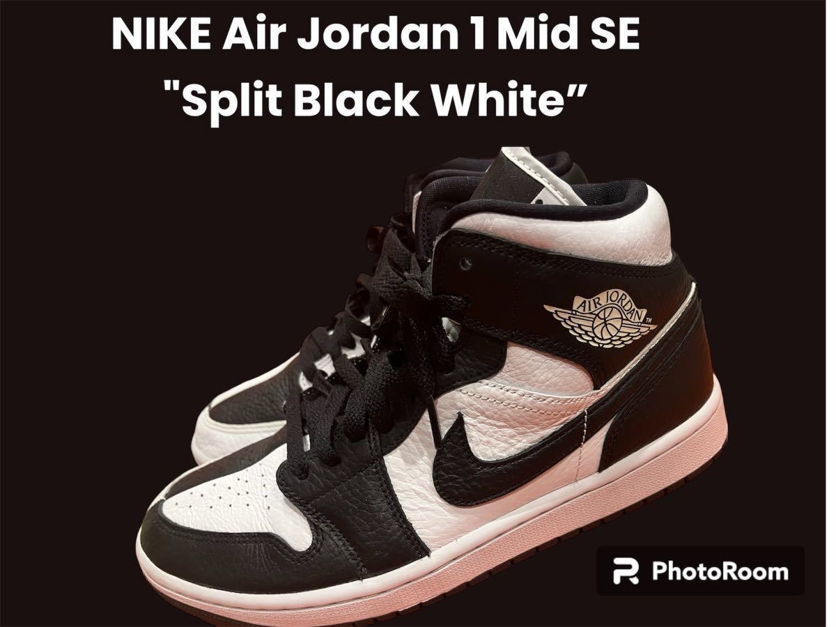 26.5cm NIKE Air Jordan 1 Mid Split Black White