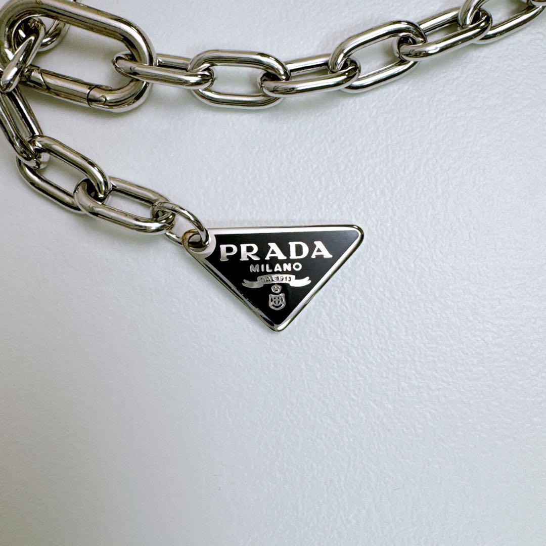 プラダ PRADA ブレスレット Sサイズ 三角ロゴ プレート シルバー プラダ PRADA ブレスレット Sサイズ 三角ロゴ プレート シルバー