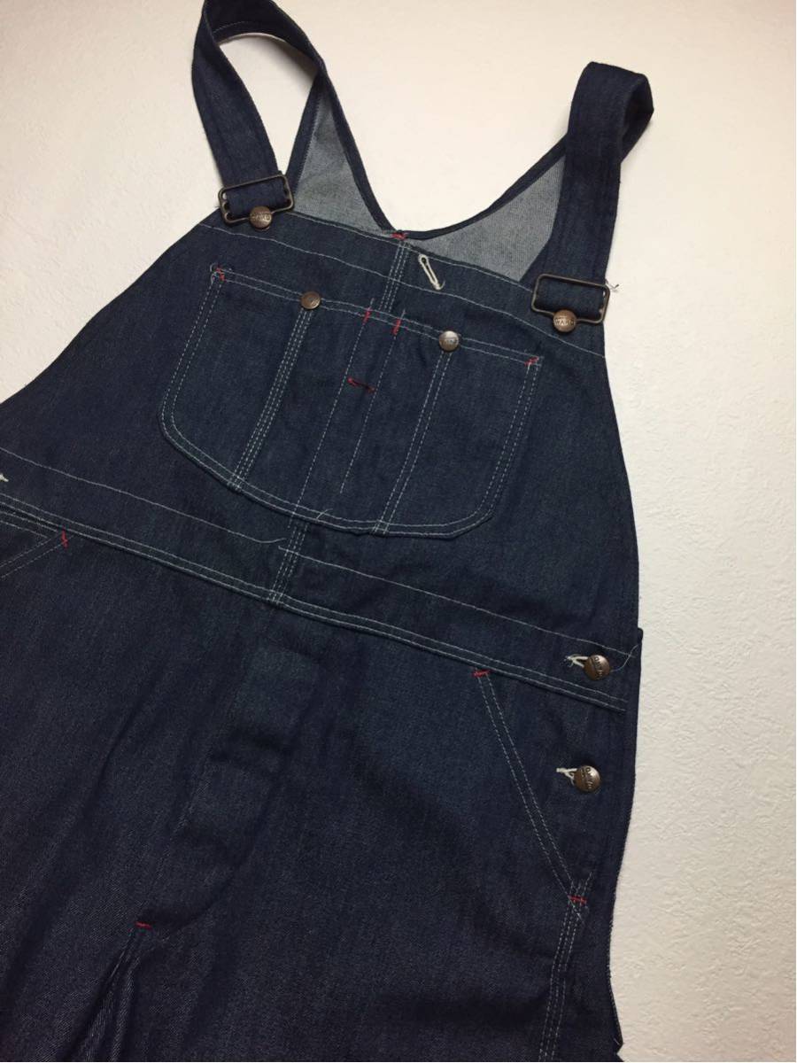 * MONTGOMERY WARD * 70smongome Lee word Vintage original dark blue Denim overall all-in-one w34-36 degree 