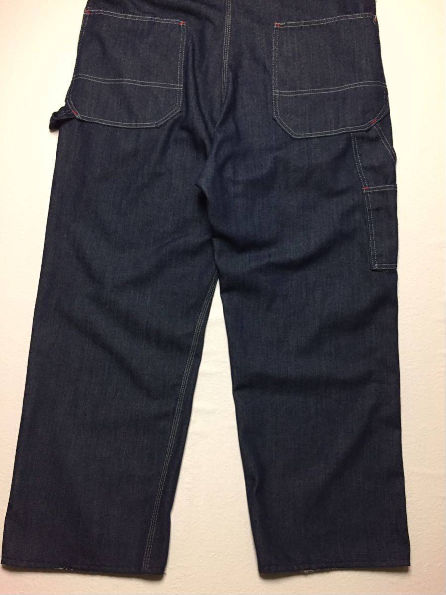 * MONTGOMERY WARD * 70smongome Lee word Vintage original dark blue Denim overall all-in-one w34-36 degree 