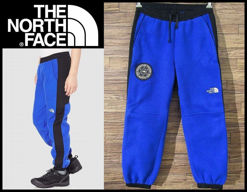 送無 新品 タグ付き THE NORTH FACE ノースフェイス NA72032 Him Fleece Pant ヒム フリース パンツ ナイロン 切替 アウトドア 青 ブルー S