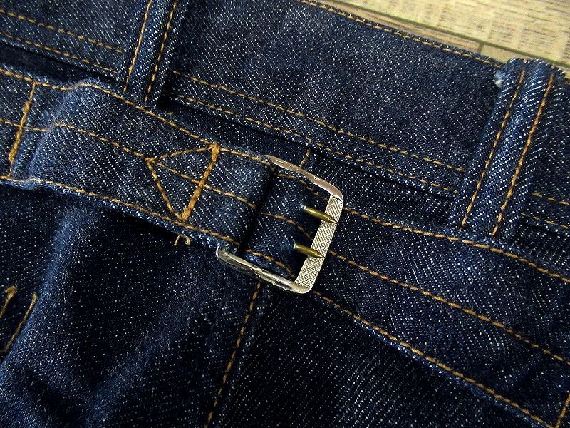 ◆ TROPHY CLOTHING トロフィークロージング Early Authentic Denim 針刺し シンチバック セルビッチ ワイド ストレート デニム パンツ W32_画像7