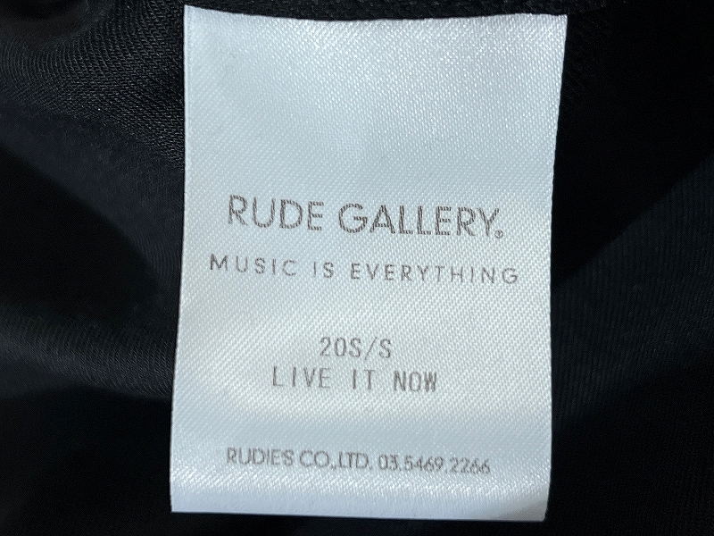 ■ 使用感の無い極美品 RUDE GALLERY ルードギャラリー 20ss DAHLIA NO COLLAR ROBE ダリア ロゴ プリント ノーカラー ローブ ガウン 黒_画像8