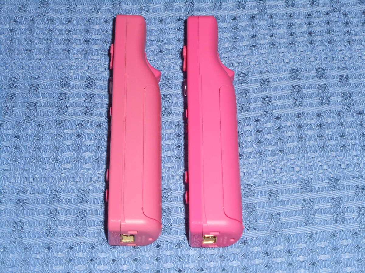 Wiiリモコン２個セット ストラップ付き 桃(pink ピンク) RVL-003 任天堂 Nintendo_画像4