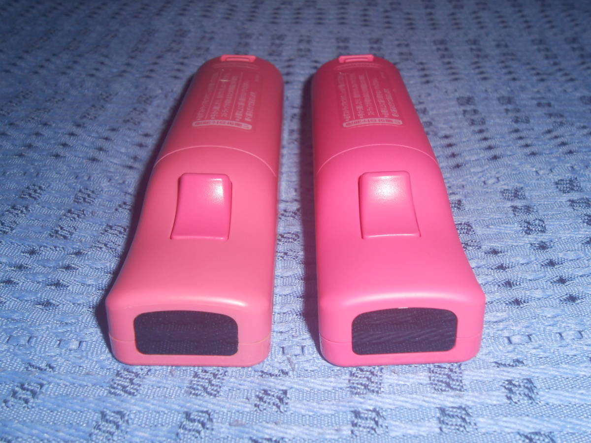 Wiiリモコン２個セット ストラップ付き 桃(pink ピンク) RVL-003 任天堂 Nintendo_画像8
