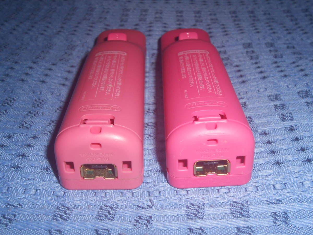 Wiiリモコン２個セット ストラップ付き 桃(pink ピンク) RVL-003 任天堂 Nintendo_画像9
