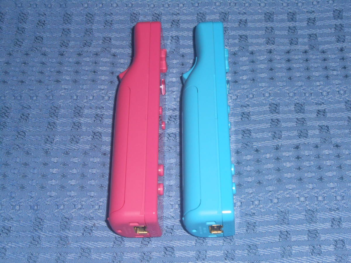 Wiiリモコンプラス(Wiiモーションプラス内蔵)２個セット ストラップ付き 青(ao ブルー)１個・桃(pink ピンク)１個 RVL-036 任天堂 Nintendo_画像3