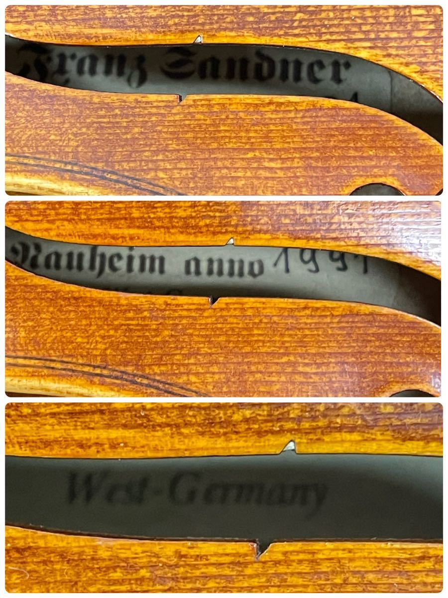 Franz Sandner フランツザンドナー バイオリン Nauheim Anno 1991ドイツ製 弦楽器 ハードケース 4/4_画像6