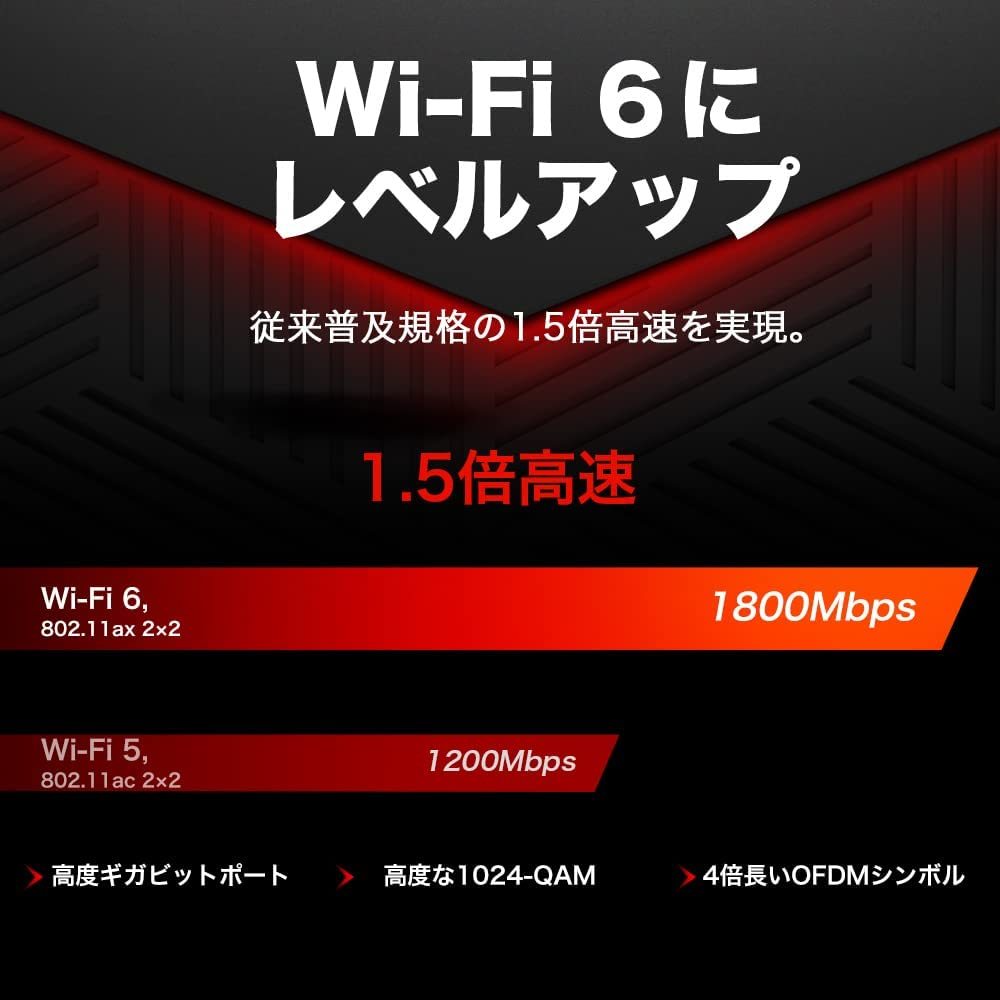 新品未開封 TP-Link MERCUSYS AX1800 WiFi6ルーター デュアルバンド WPA3 IPv6対応 VPN対応 かんたん設定 ギガビット MR70X_画像3