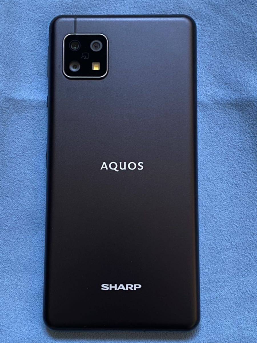 送料無料 AQUOS sense4 ブラック SH-M15 美品 中古品 ガラスフィルム付 SIMフリースマホ本体Android シャープ(SHARP) アンドロイド_画像3