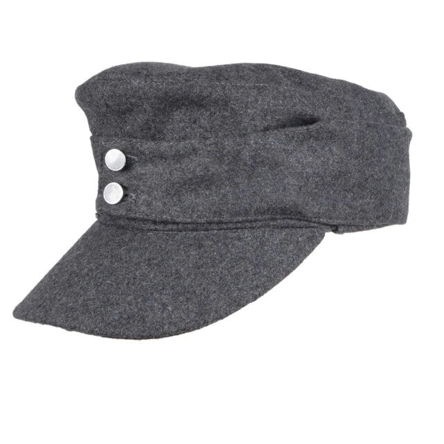 旧ドイツ軍 兵下士官用規格帽 灰色 ウール製 グレー 軍帽 帽子 キャップ 制帽 複製品 57～62cm_画像3