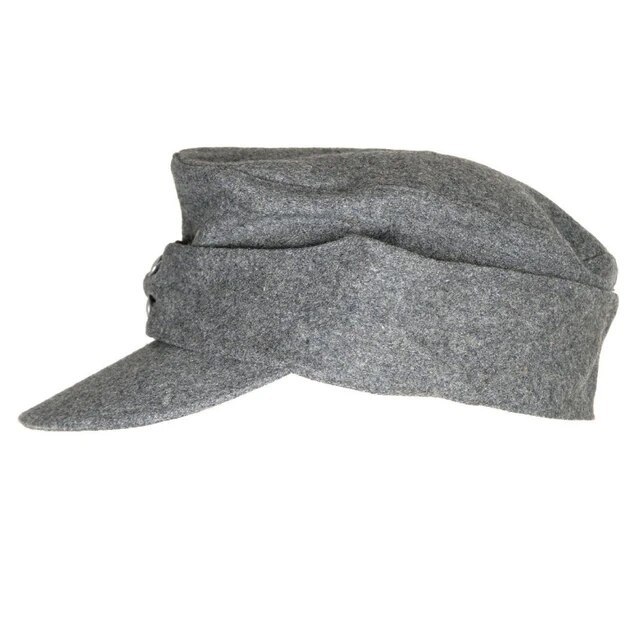旧ドイツ軍 兵下士官用規格帽 灰色 ウール製 グレー 軍帽 帽子 キャップ 制帽 複製品 57～62cm_画像2