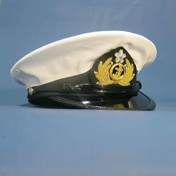 【送料無料】WW2 大日本帝国海軍 士官軍帽 前章付 日覆付 精密複製 IJN 制帽 士官帽 日覆い カバー 複製 在庫サイズ：56 、57、58、59cm_画像1
