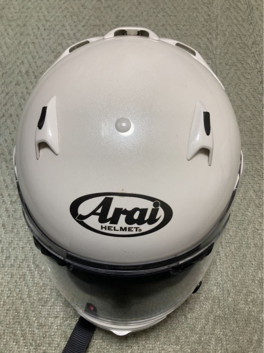 アライ Arai フルフェイスヘルメットQUANTUMJ グラスホワイト　61・62サイズ　収納袋付き_画像2