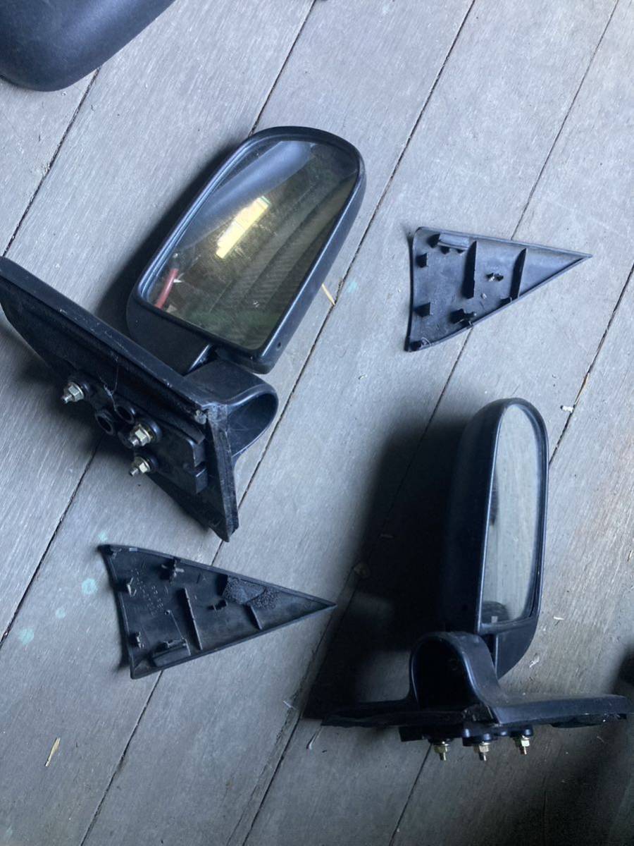  Daihatsu L700S L700V Mira original door mirror left right manual retractable less painting foundation black 2