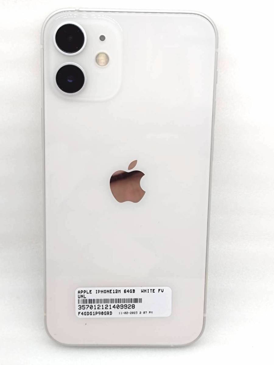Apple iPhone 12 Mini White 64GB Unlocked Smartphone アメリカ IPhone シムフリー　357012121409928