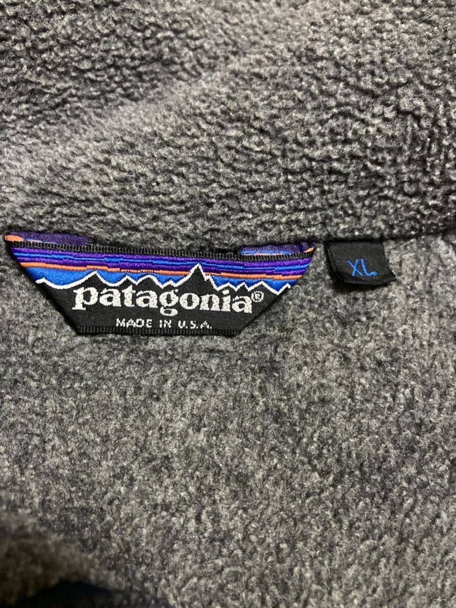 patagonia パタゴニア p6 シェルドシンチラジャケット　ナイロンジャケット ブルーXグレー　ＵＳＡ製 三角タグ　ＸＬサイズ　美品_画像10