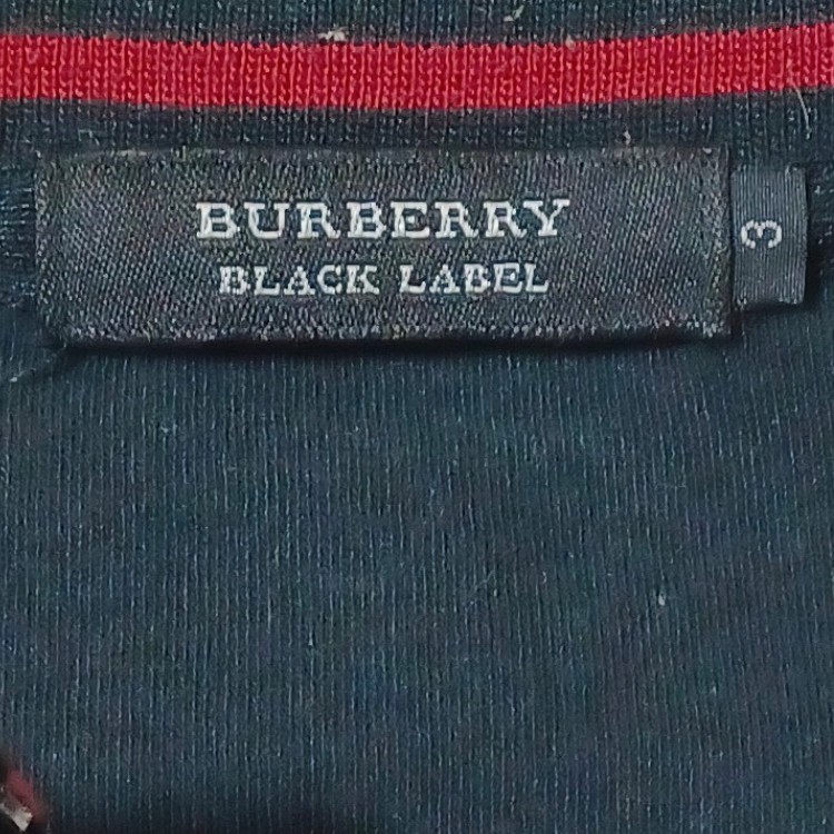 バーバリーブラックレーベル BURBERRYBLACK LABEL トラックジャケット ジャージ メンズ L ブラック 黒 ライン_画像7