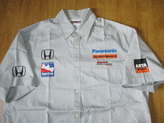 ARTAスーパーオートバックス・ホンダ F1 スーパーGTアグリ チームクルー・ピットシャツ 美中古 サイズL（LL相当）の画像2