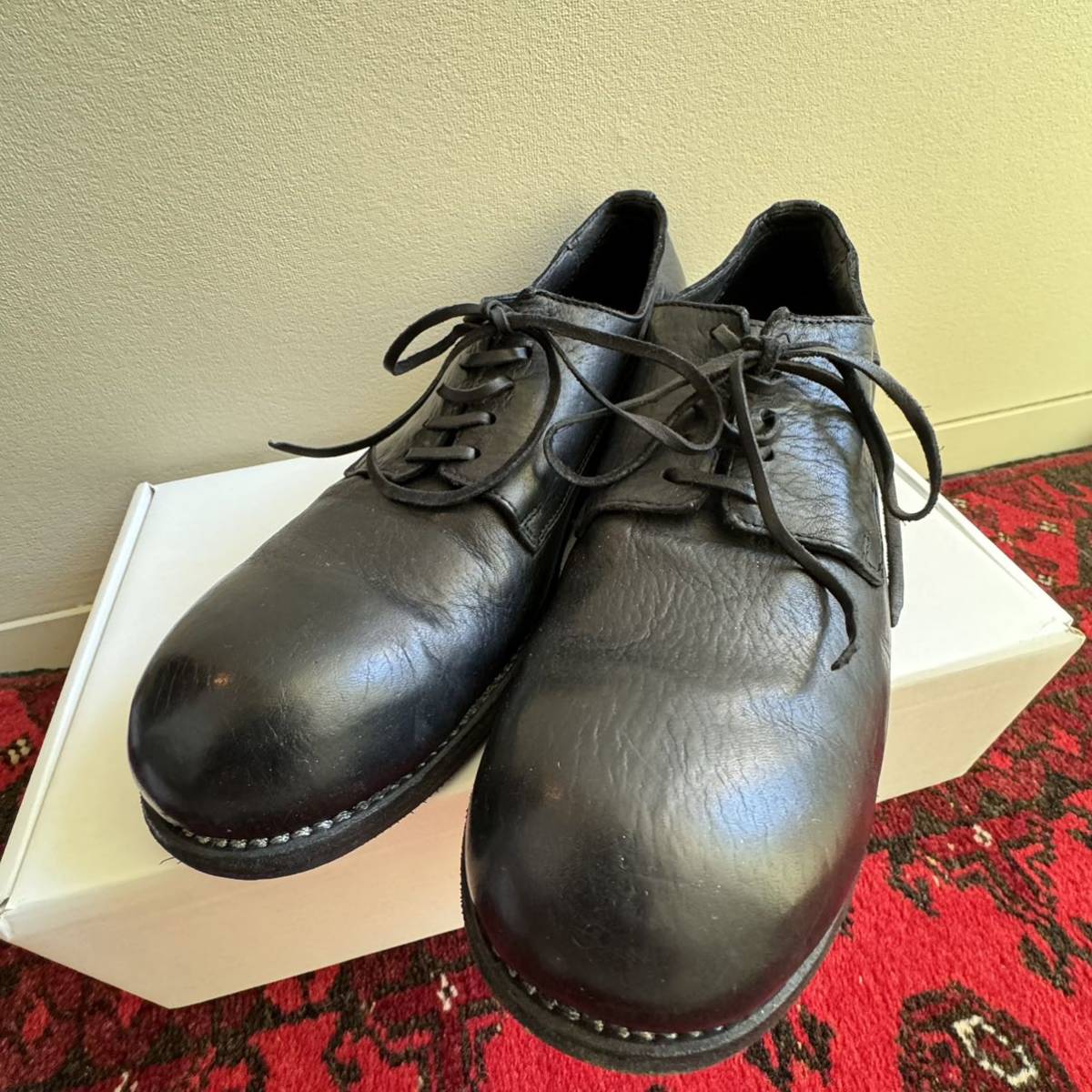 Guidi レザー シューズ ダディ GR02 41 ダービー ブラック Guidi レザー シューズ ダディ GR02 41 ダービー ブラック