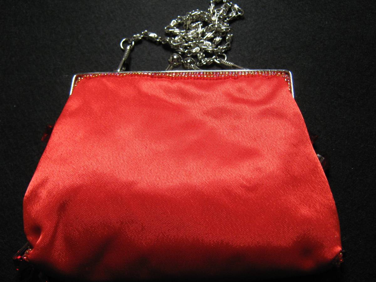 §§[ bulrush . beads bag small | red (1] new goods unused goods ( long-term storage ) clothing accessories : party wedding coming-of-age ceremony presentation birthday . The Seven-Five-Three Festival . compilation .. girl 