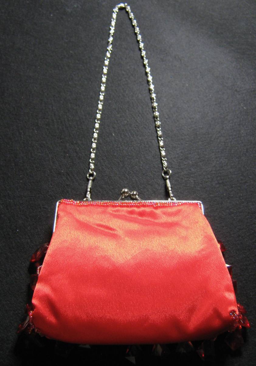 §§[ bulrush . beads bag small | red (1] new goods unused goods ( long-term storage ) clothing accessories : party wedding coming-of-age ceremony presentation birthday . The Seven-Five-Three Festival . compilation .. girl 