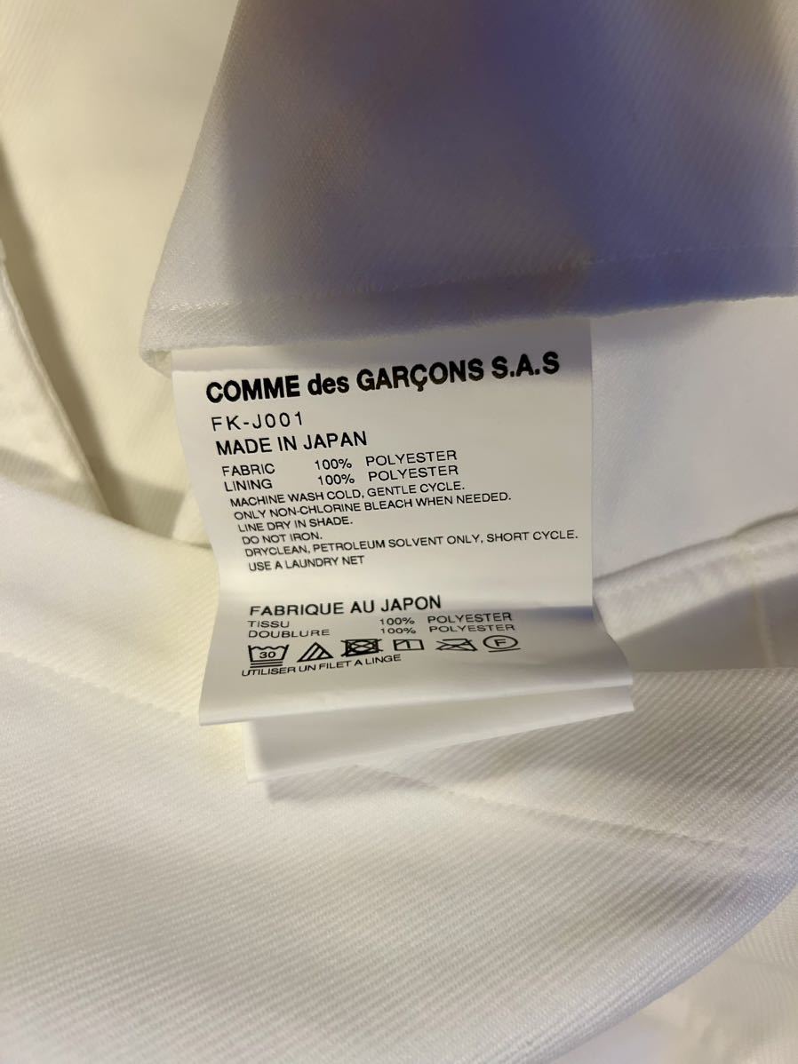 新品 COMME DES GARCONS SHIRT ポリ縮絨 ジャケット/PLUS HOMME DEUX JUNYA eye BLACK GANRYU ポリ縮 縮絨_画像7