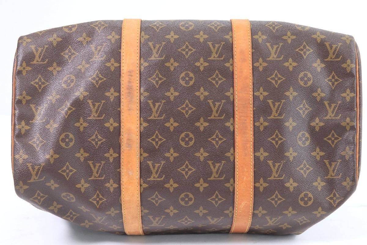 LOUIS VUITTON ルイヴィトン LV モノグラム キーポル55 ブラウン ハンド ボストン バッグ 旅行 手持ち レディース メンズ かばん 9465-KS_画像5