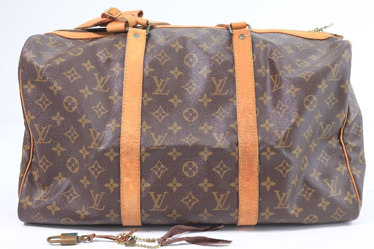 LOUIS VUITTON ルイヴィトン LV モノグラム キーポル55 ブラウン ハンド ボストン バッグ 旅行 手持ち レディース メンズ かばん 9465-KS_画像1