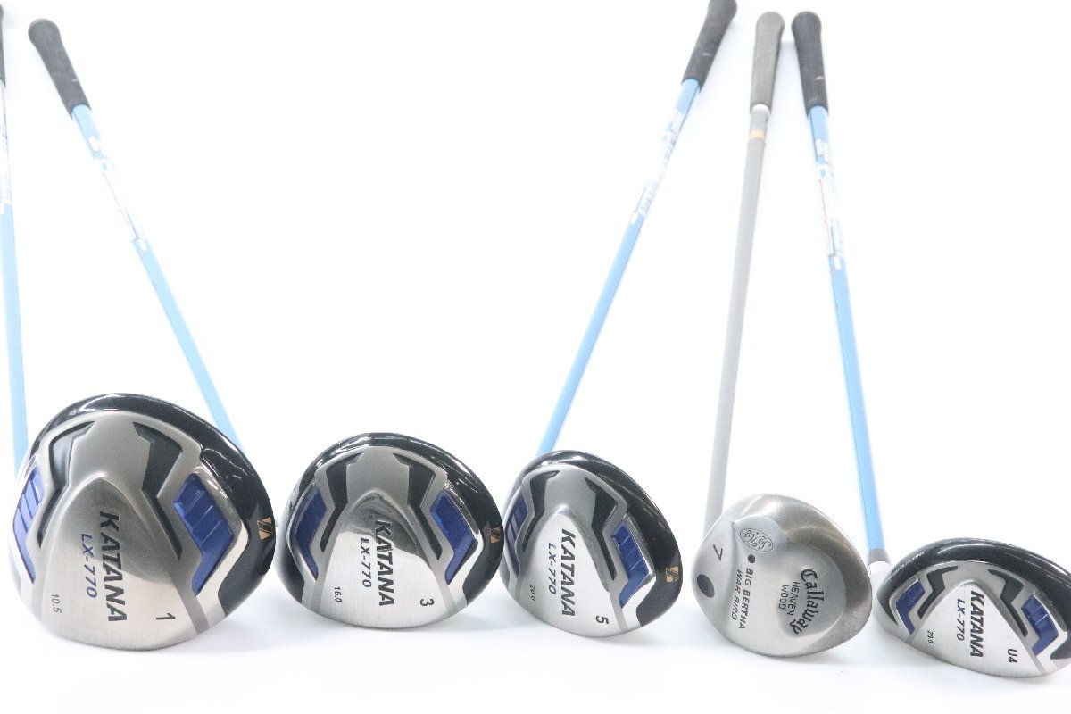 【14本】 KATANA カタナ GOLF 等 LX-770 Speeder Five S 1，3，5、U4,5 6～9,A,S,P PT787 ゴルフ用品 バッグ ヘッドカバー まとめ 0970-HA_画像8