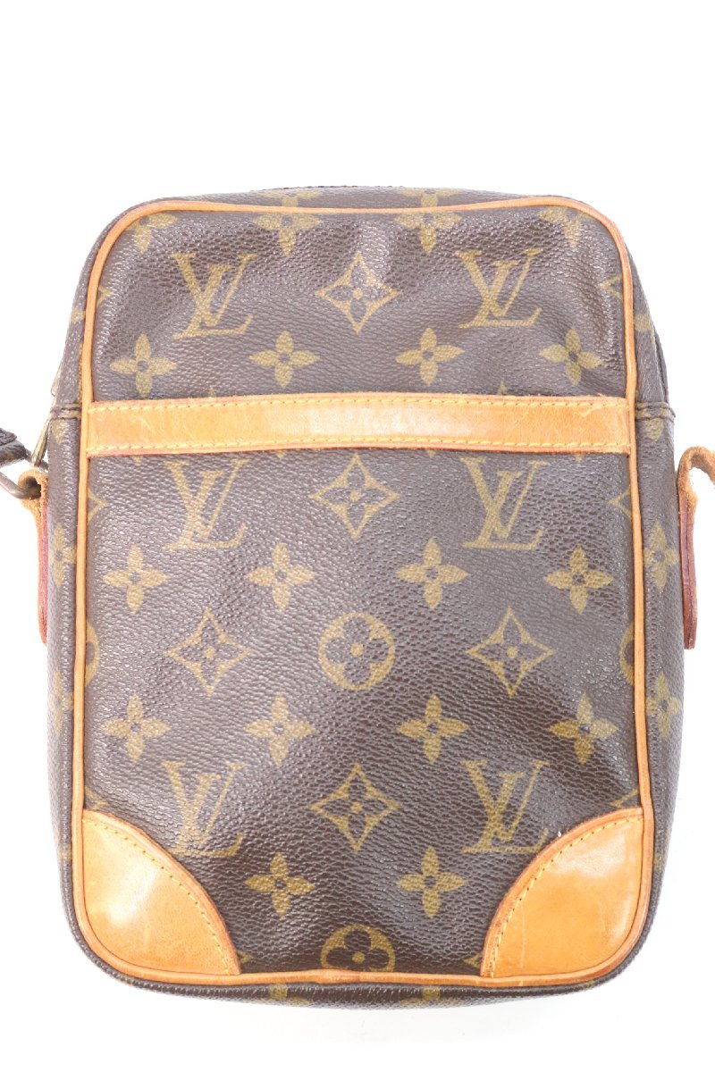 【ジャンク】LOUIS VUITTON ルイヴィトン LV モノグラム ダヌーブ ショルダーバッグ ポシェット ミニ 斜め掛け 鞄 レザー 革 9971-HA_画像2