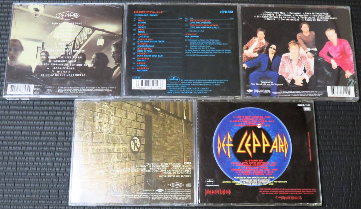 ◆Def Leppard◆ デフ・レパード 5枚まとめて 5枚セット 5CD Greatest Hits, Slang Hysteria, Adrenalize 送料無料_画像2