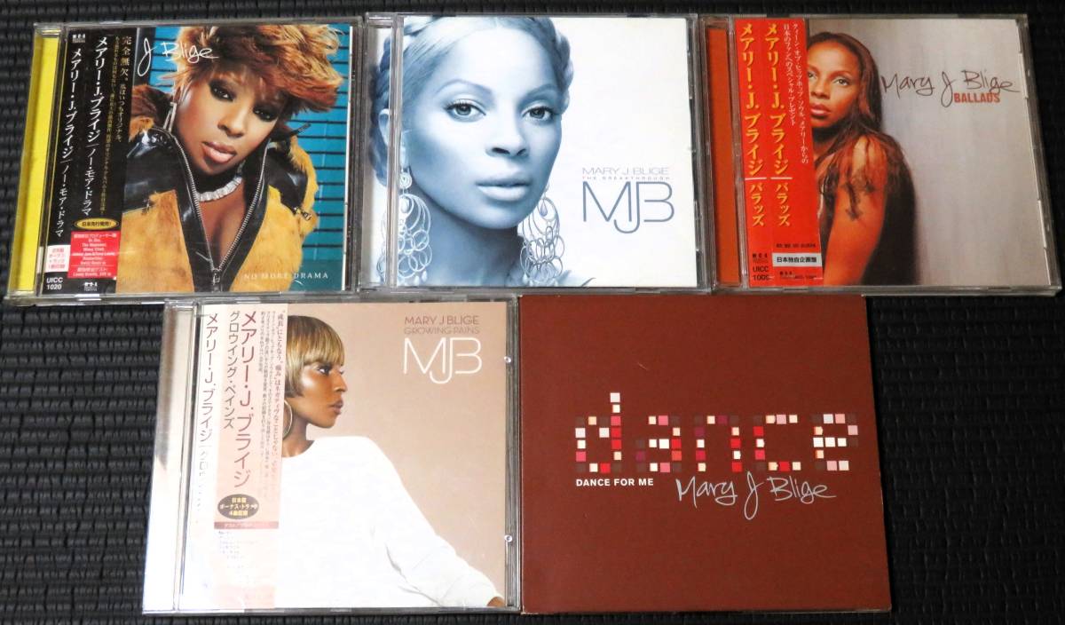 ◆Mary J. Blige◆ メアリー・J.ブライジ 5枚まとめて 5枚セット 5CD No More Drama, The Breakthrough, Growing Pains 送料無料